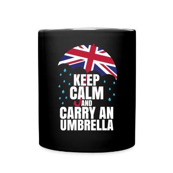 Keep Calm And Carry An Umbrella - Full Colour Mug - black - Front