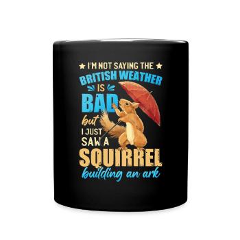 Funny British Weather Joke - Full Colour Mug - black - Front