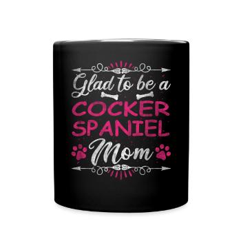 Maman de chien heureuse d’être une maman Cocker Spaniel - Mug uni - noir - Devant