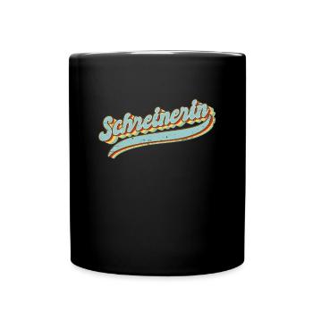 Schreiner Vintage Schreinerin - Tasse einfarbig - Schwarz - Vorne