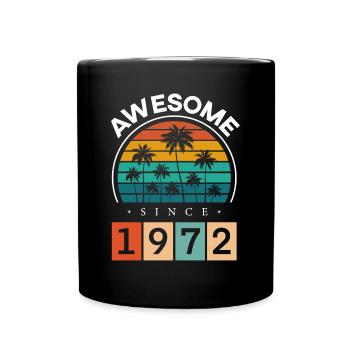 1972 Anniversaire Né Année de naissance millésime - Mug uni - noir - Devant