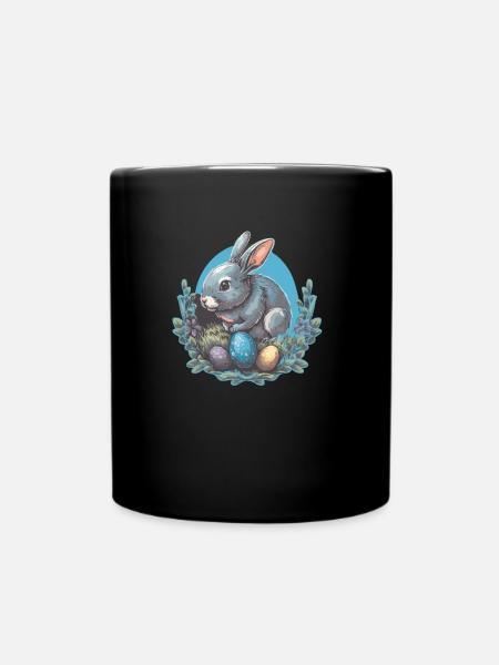 Osterhase - Tasse einfarbig - Schwarz