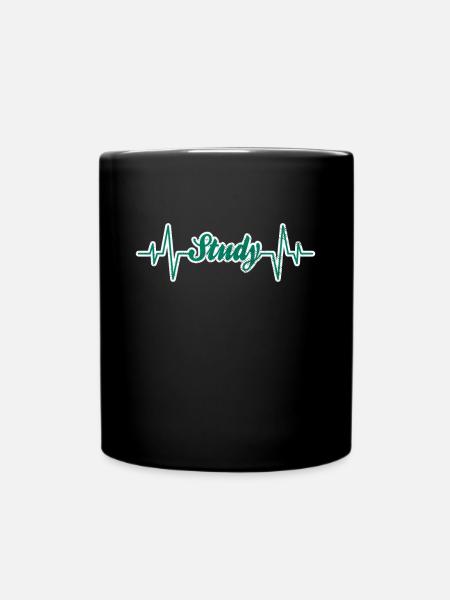 Studieren Herzschlag - Tasse einfarbig - Schwarz
