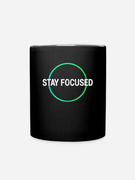 Fokus Lernen Shirt - Tasse einfarbig - Schwarz
