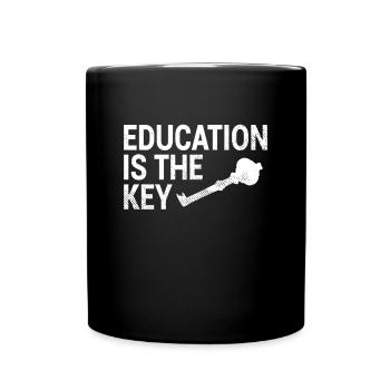 Education Key Saying - Full Colour Mug - black - Front