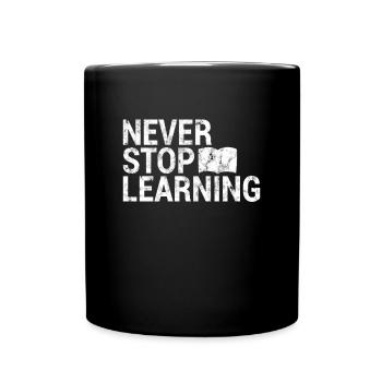 Learn to read saying - Full Colour Mug - black - Front