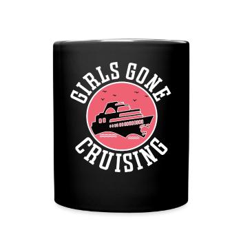 Girls Gone Cruising 2023 Fun Cruise Party Design - Full Colour Mug - black - Front