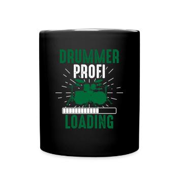 Batteur Professionnel Chargement Funny Drum Player - Mug uni - noir - Devant