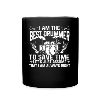 Je suis le meilleur batteur drôle de batteur batteur - Mug uni - noir - Devant