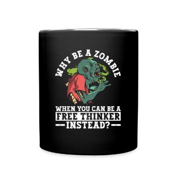 Freidenker Atheist Atheismus Anti Kirche Halloween - Tasse einfarbig - Schwarz - Vorne