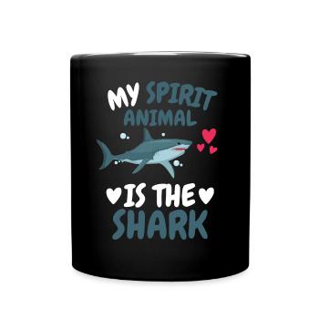 Mein spirituelles Tier Ozean Tier Geschenk Hai - Tasse einfarbig - Schwarz - Vorne