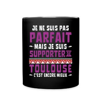 Football Supporter de Toulouse Pas Parfait - Mug uni - noir - Devant