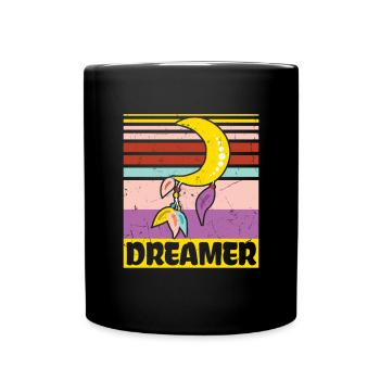 Dreamer Distressed Dreamcatcher - Tasse einfarbig - Schwarz - Vorne