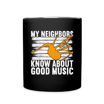 Bagpipe Player Bagpipes Bagpiper - Full Colour Mug - black - Front