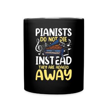 Pianists They Are Adagio Away - Tasse einfarbig - Schwarz - Vorne