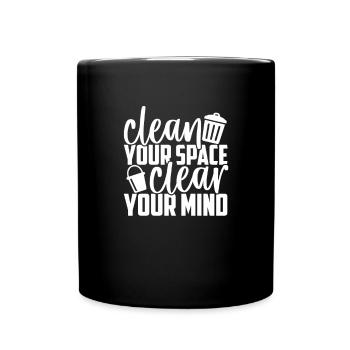 Cleaning Lover Femmes Hommes Ménage Femme de ménage - Mug uni - noir - Devant
