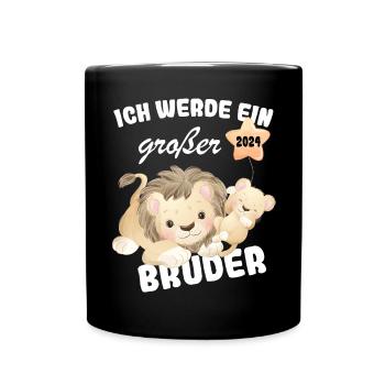 Ich Werde Großer Bruder 2024 - Tasse einfarbig - Schwarz - Vorne