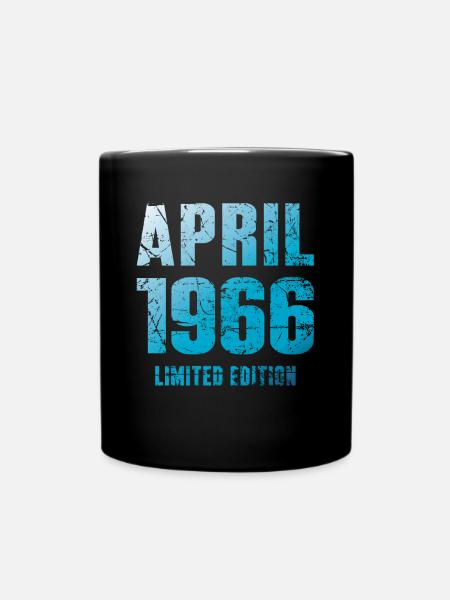 April 1966 Limited Edition Geburtstag Geschenk - Tasse einfarbig - Schwarz