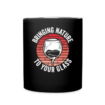 Bringen Sie Die Natur Ins Glas - Tasse einfarbig - Schwarz - Vorne