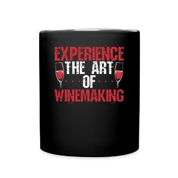 Découvrez l’art de la vinification - Mug uni - noir - Devant