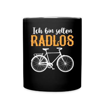 Ich Bin Selten Radlos Fahrrad - Tasse einfarbig - Schwarz - Vorne
