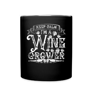 Je suis vigneron - Mug uni - noir - Devant