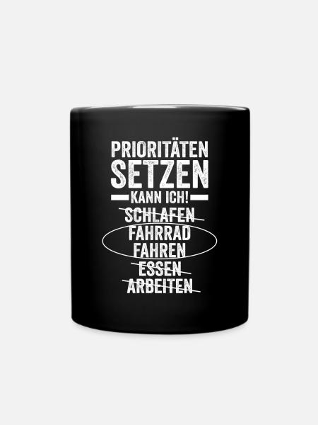 Fahrradfahrer Rad Fahrrad - Tasse einfarbig - Schwarz
