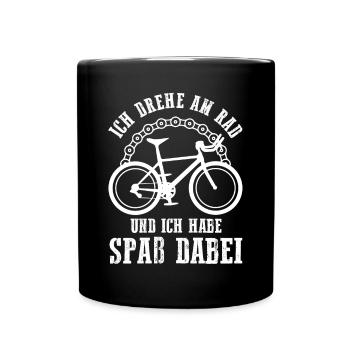 Fahrradfahrer Rad Fahrrad - Tasse einfarbig - Schwarz - Vorne
