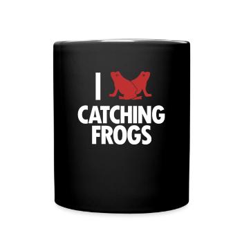 I Love Catching Frogs Tree Frog Toad Frog - Full Colour Mug - black - Front