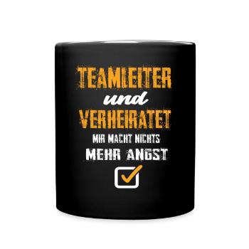 Teamleiter und Verheiratet - Tasse einfarbig - Schwarz - Vorne