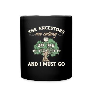 Genealogie Ahnenforschung Ahnenforscher - Tasse einfarbig - Schwarz - Vorne