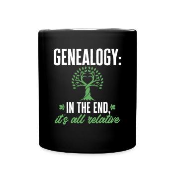 Genealogie Ahnenforschung Ahnenforscher - Tasse einfarbig - Schwarz - Vorne