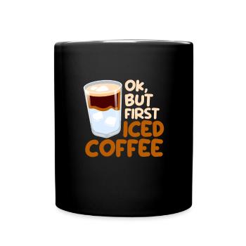 Coffee Iced Coffee Caffeine Espresso Barista Gift - Full Colour Mug - black - Front