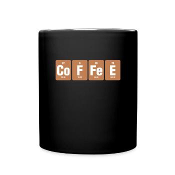 Kaffee Koffein Espresso Barista Geschenk - Tasse einfarbig - Schwarz - Vorne