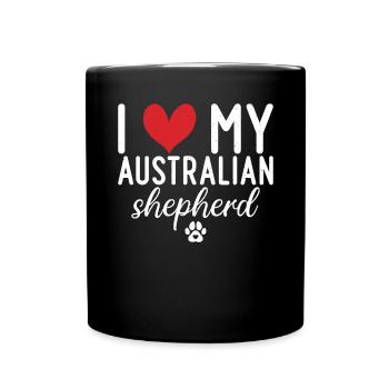 Cadeaux de berger australien - Mug uni - noir - Devant