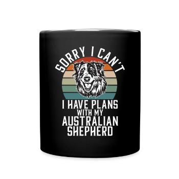 Cadeaux de berger australien - Mug uni - noir - Devant