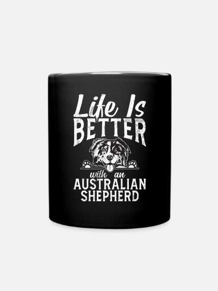 Australian Shepherd Gifts - Full Colour Mug - black