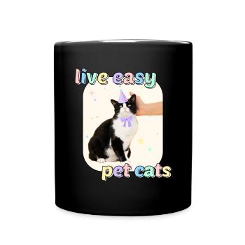Cat Memes - Bad Luck Pet Cats - Full Colour Mug - black - Front
