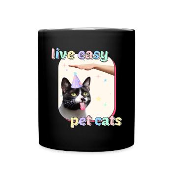 Cat Memes - Bad Luck Pet Cats - Full Colour Mug - black - Front