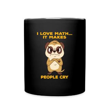 Angry meerkat likes math - Full Colour Mug - black - Front
