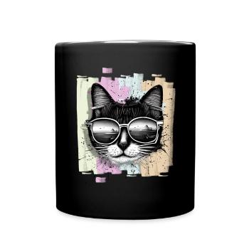 Lunettes de soleil Cat - Mug uni - noir - Devant
