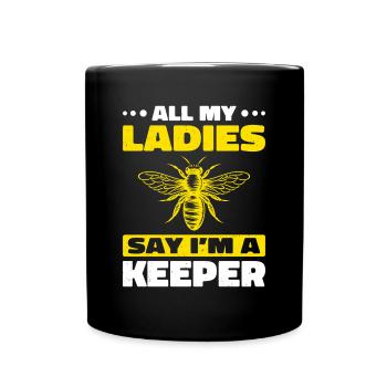 Beekeepers Bees Honey bees Beekeeping - Full Colour Mug - black - Front