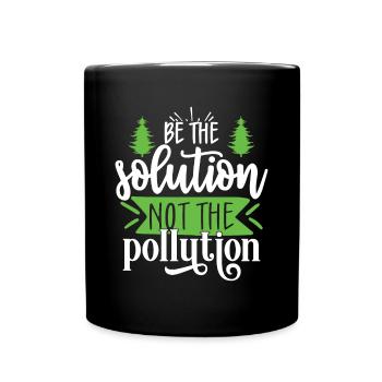 Eco-friendly Earth Planet Save Earth Day - Full Colour Mug - black - Front