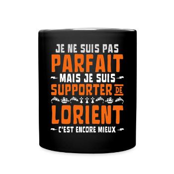 Pas Parfait mais Supporter de Lorient Football - Mug uni - noir - Devant