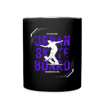 Urban Skate Board - Tasse einfarbig - Schwarz - Vorne