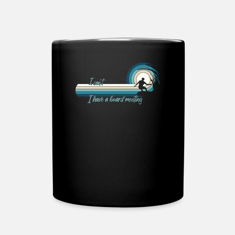 Lustiger Surfer Ich kann keine - Tasse einfarbig - Schwarz