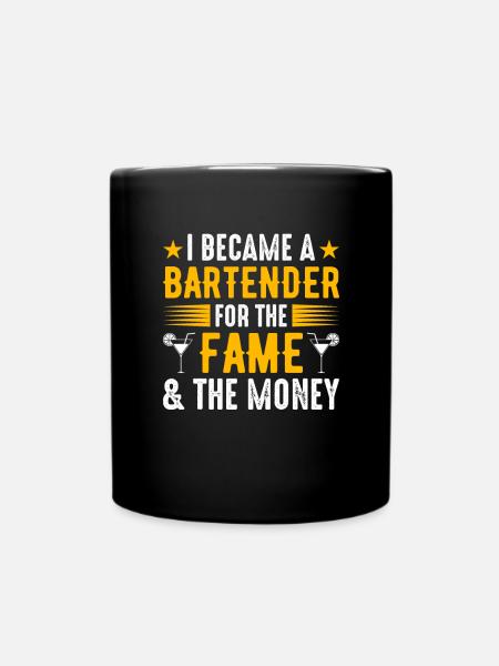 Kellnerin Barkeeper Kellner Kellner - Tasse einfarbig - Schwarz