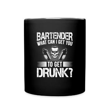 Serveuse Barman Serveur serveur - Mug uni - noir - Devant