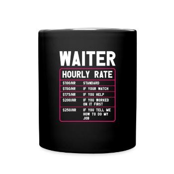 Serveuse Barman Serveur serveur - Mug uni - noir - Devant