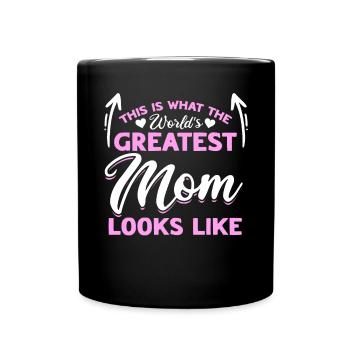 This is what the best mom in the world looks like - Mother's Day - Full Colour Mug - black - Front